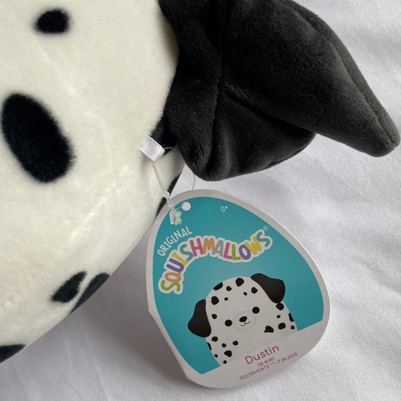 NEW “Dustin” The Dalmatian Dog, Squishmallow Official Kellytoy Soft Squishy - Picture 3 of 9